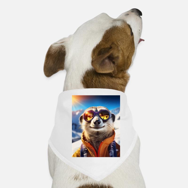 Erdmännchen im Skiurlaub Hunde-Bandana