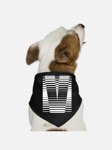 INITIAL V - Dog Bandana - black - Front