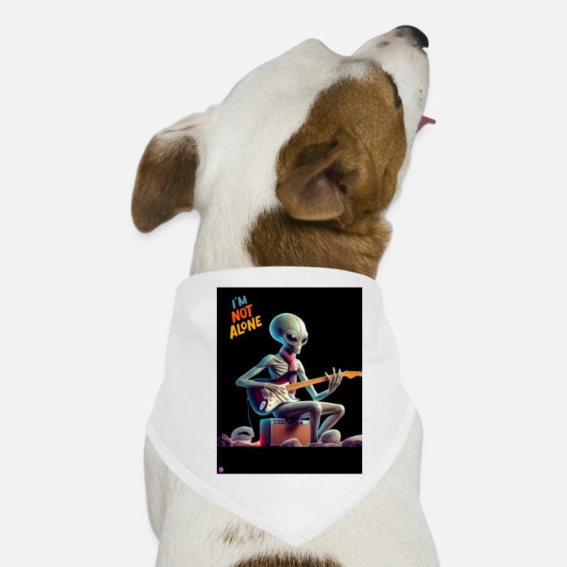 Alien guitariste Bandana pour chien