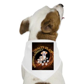 Loyalität ist eine seltene Währung - Hunde-Bandana - Weiß - Vorne