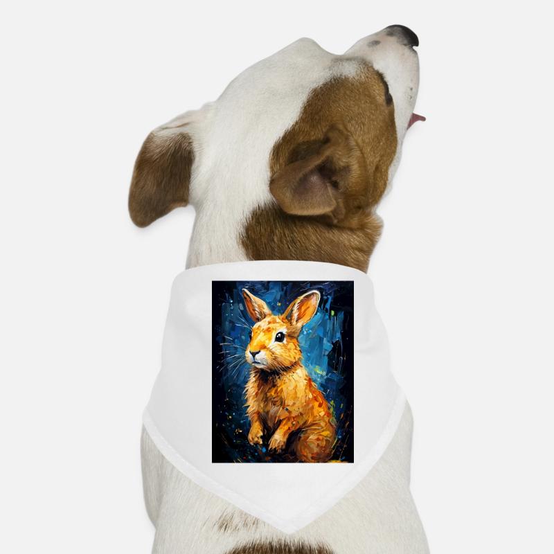 Rabbit in digital art Dog Bandana