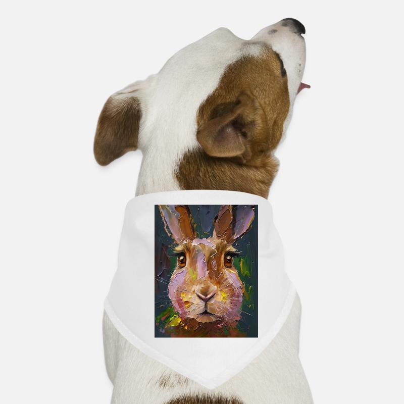 Hase Gemälde Ölfarben Geschenk Hunde-Bandana