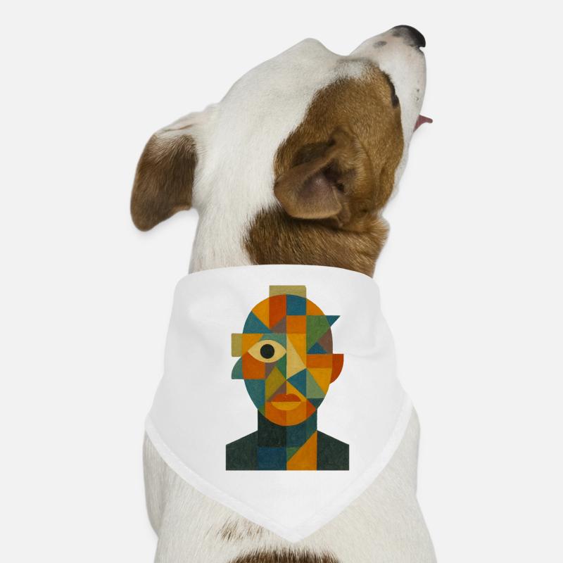 Abstraktes Gesicht Hunde-Bandana