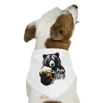 Papa Bier Vatertag Männertag Sauftour - Hunde-Bandana - Weiß - Vorne