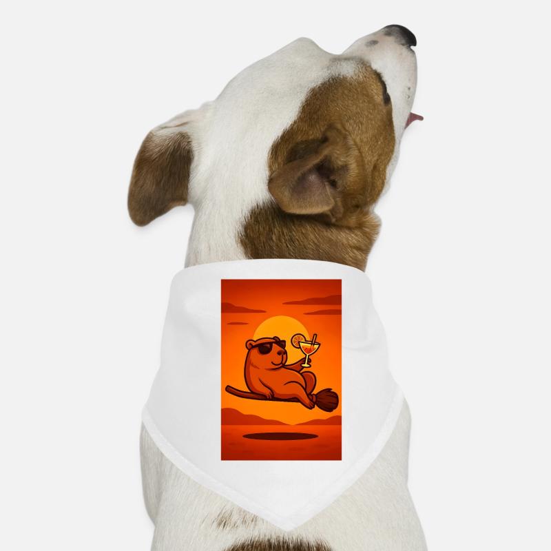 Cadeau d’été Capybara d’Halloween Bandana pour chien