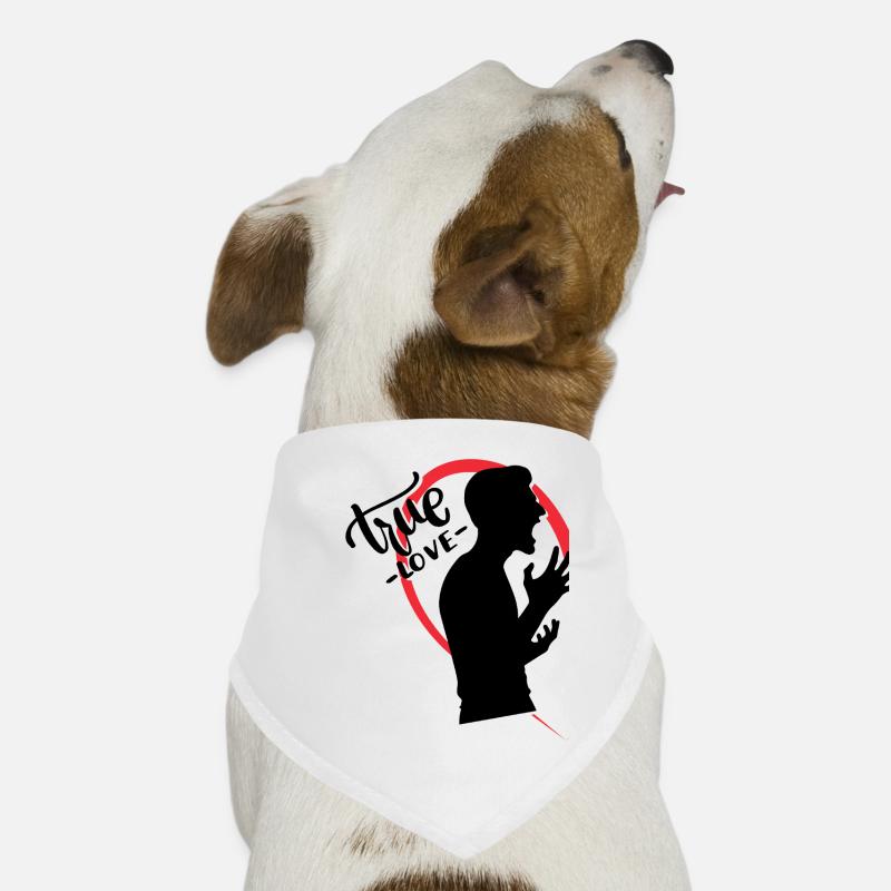 Screaming guy half heart Dog Bandana