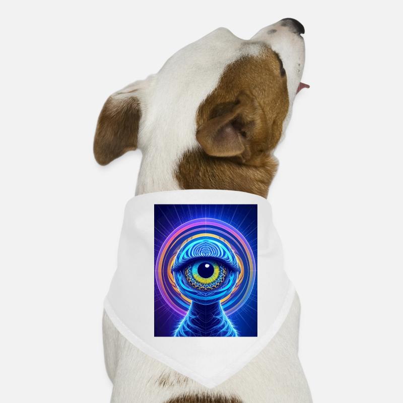 Anneau Oeil Néon Hyperréalisme Cosmique Bandana pour chien