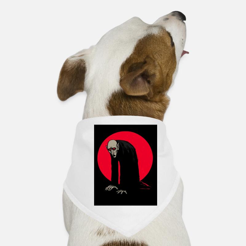 Vampire Nocturne Nosferatu devant la lune rouge Bandana pour chien