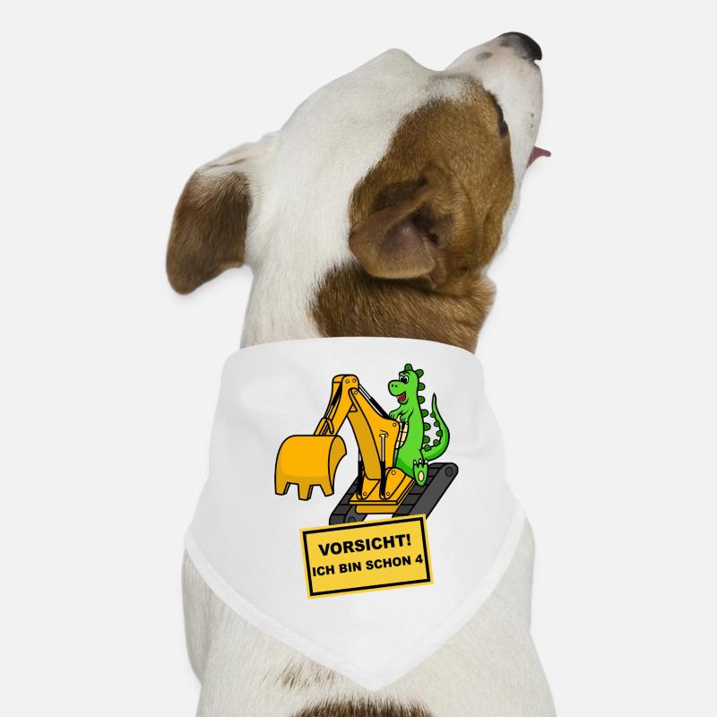 Dino Bagger 4 ans Anniversaire Bandana pour chien