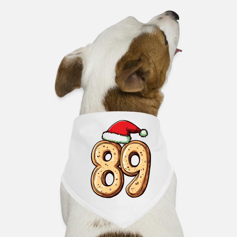89 Numéro Cookie Noël Bandana pour chien