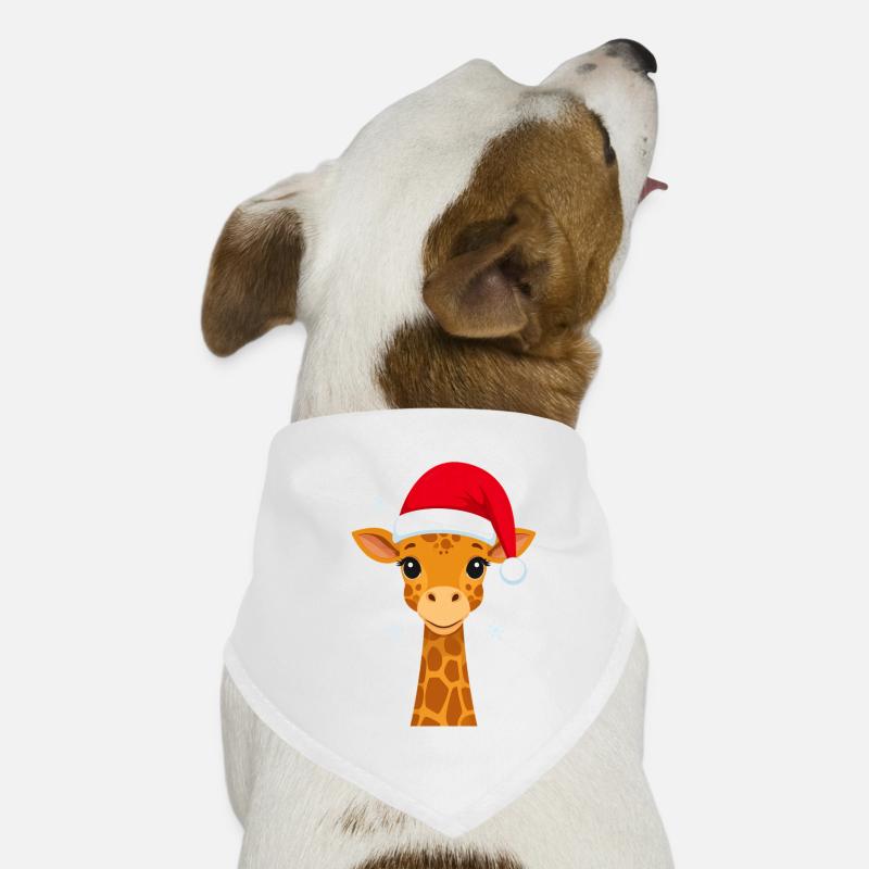 A giraffe for Christmas Dog Bandana