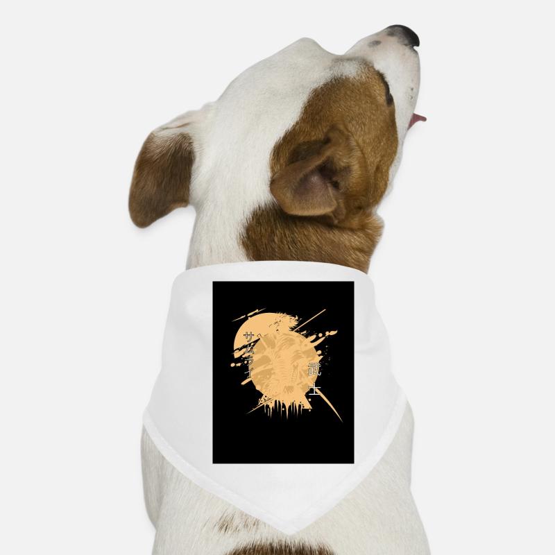 Samurai-Pferdespritzer Schwarz Hunde-Bandana