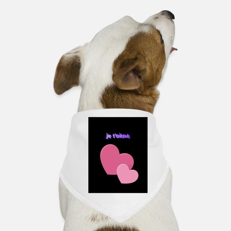 Ich liebe dich Hunde-Bandana
