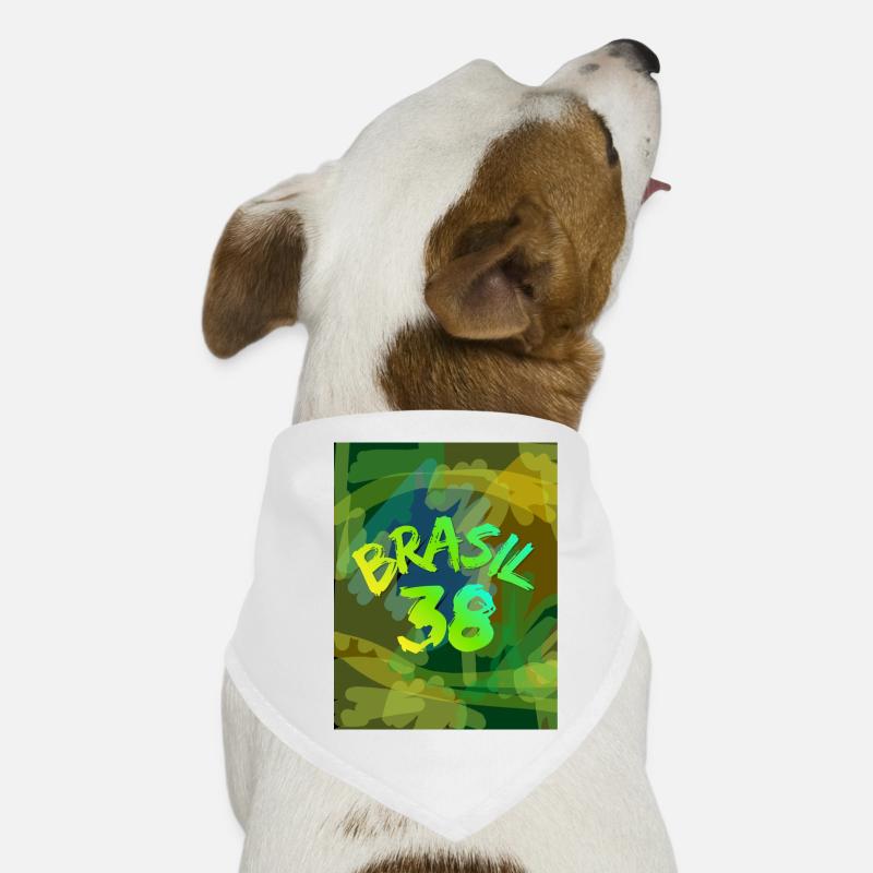 Brasil 38 Neon Pinsel Hunde-Bandana