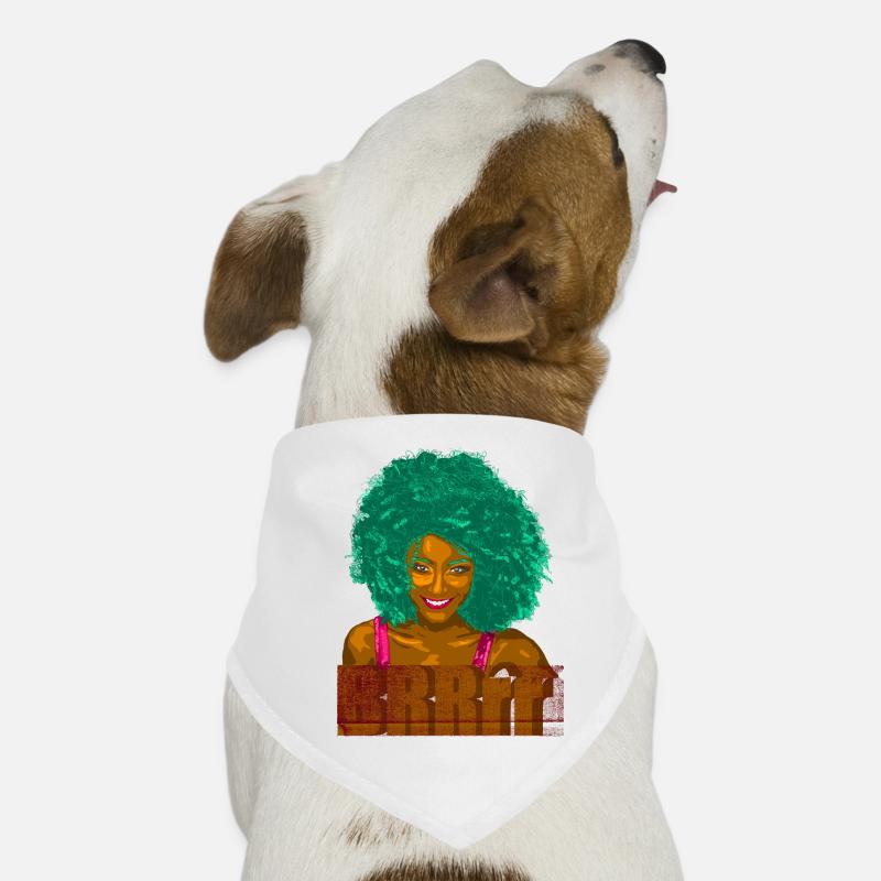 Türkisfarbenes Afro-Pop-Porträt Hunde-Bandana