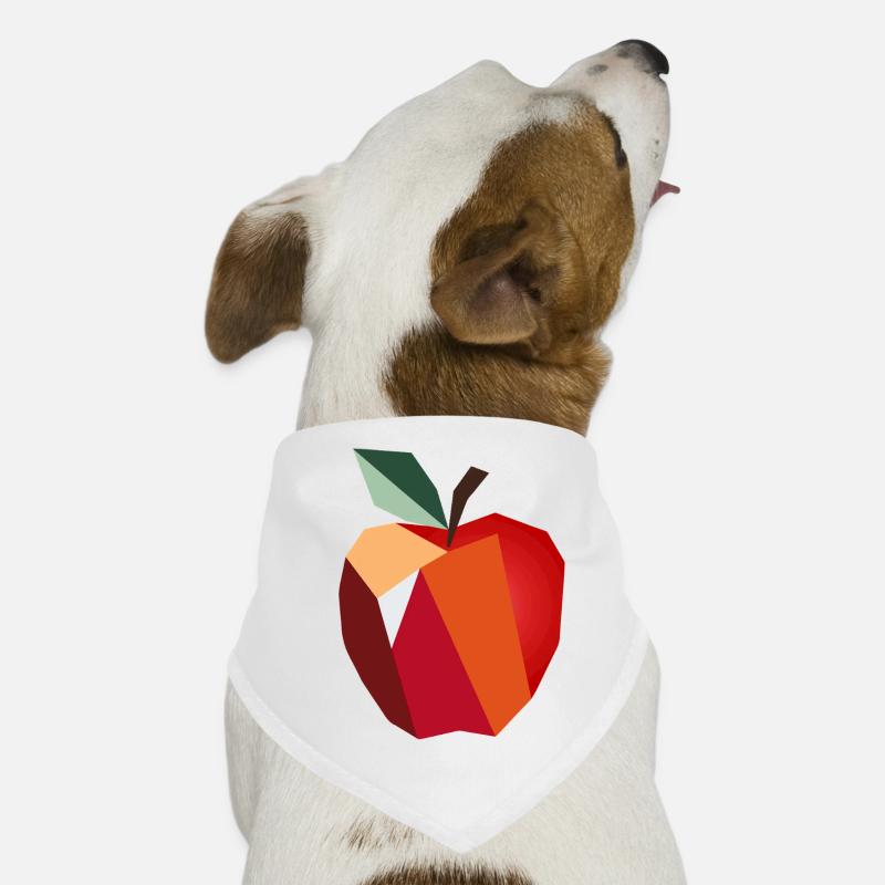 Geometric Apple–Minimalist Fruit Design Dog Bandana