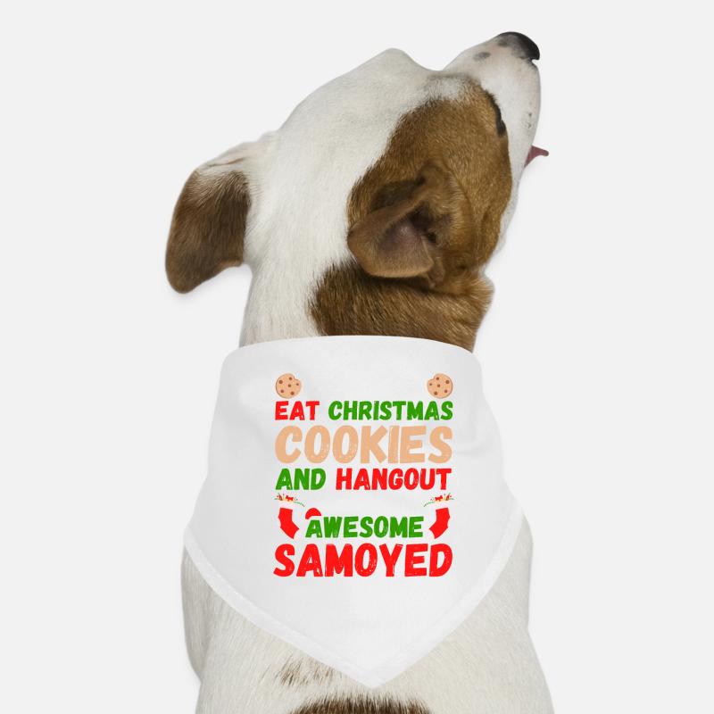 Christmas Samoyed Cookies Dog Bandana