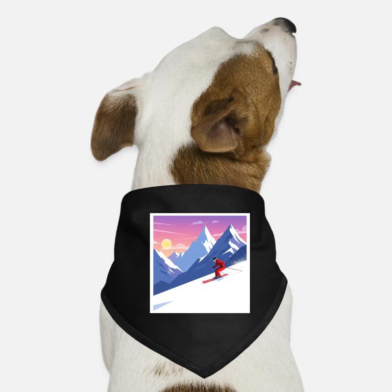 Découvrez la beauté de la montagne : Ski Bandana pour chien