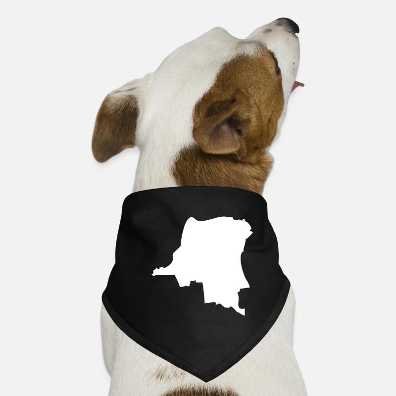 Drapeau de la carte du Congo Bandana pour chien