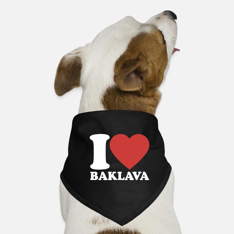 J’aime le baklava - Dessert - Dire Bandana pour chien