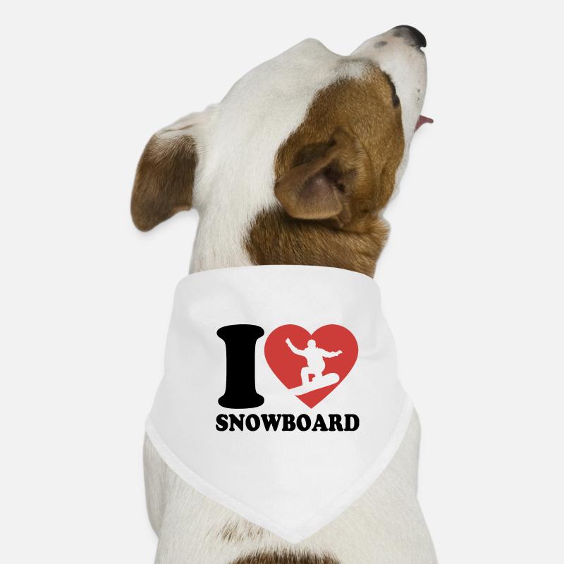 I Love Snowboard - Heart - Hobby Dog Bandana