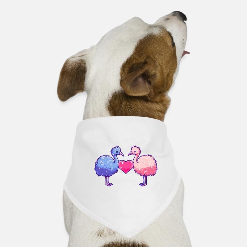 Bouquet Couple Amour Saint Valentin Bandana pour chien
