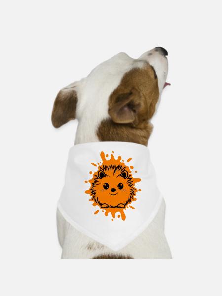 Igel Tier Baby - Hunde-Bandana - Weiß - Vorne