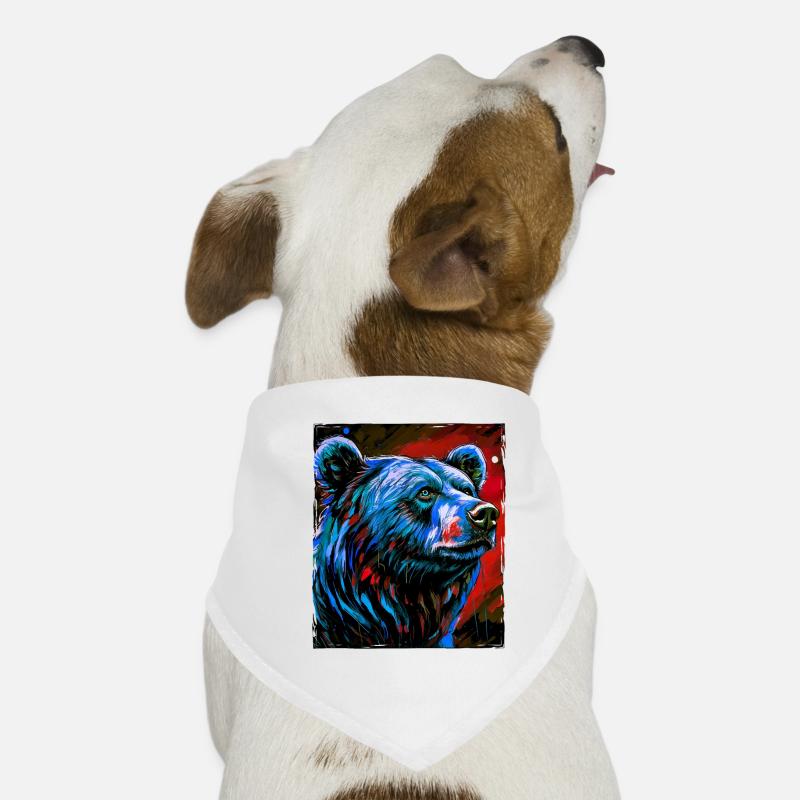 Portrait d’ours Bandana pour chien