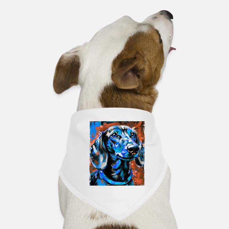 Teckel Chien Portrait Teckel Bandana pour chien