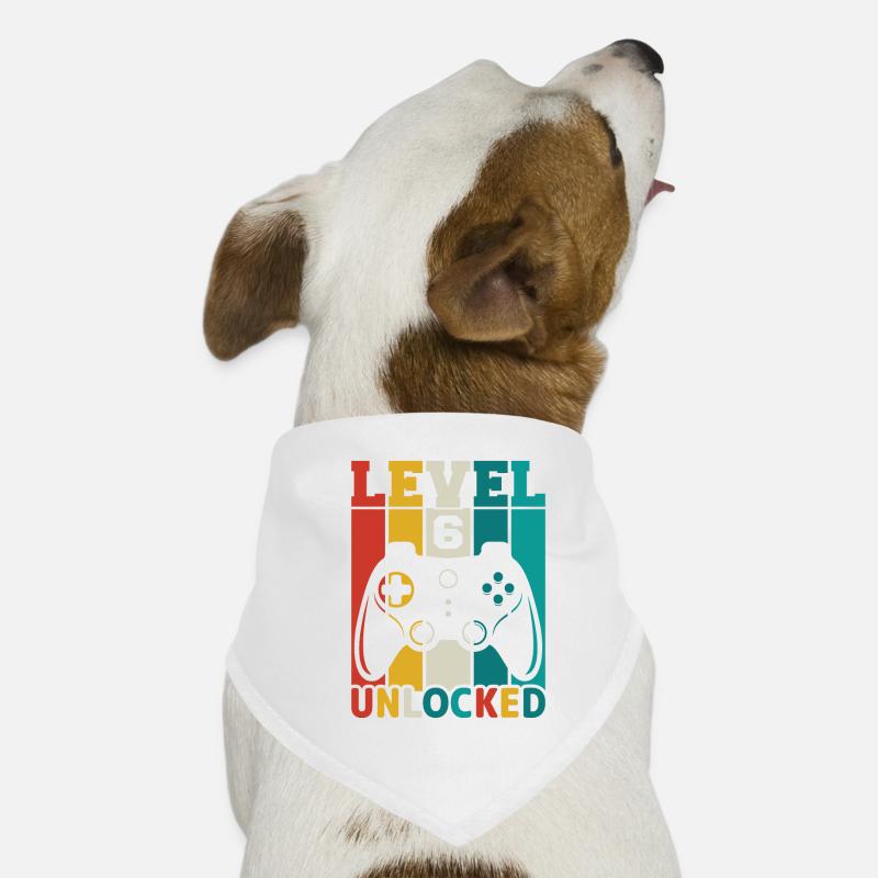 6 ans 6th Birthday Level Unlocked Gaming Bandana pour chien