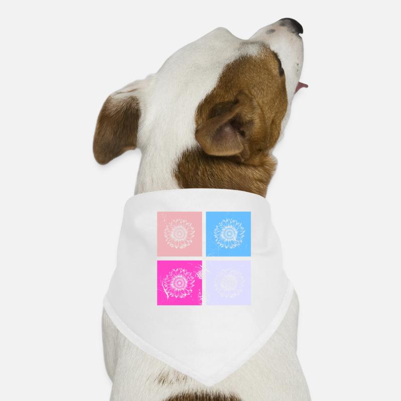 Fleur de tournesol Fleur Rétro Cadeau Bandana pour chien