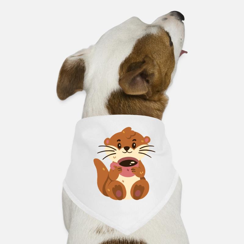Otter mit Kaffee Hunde-Bandana