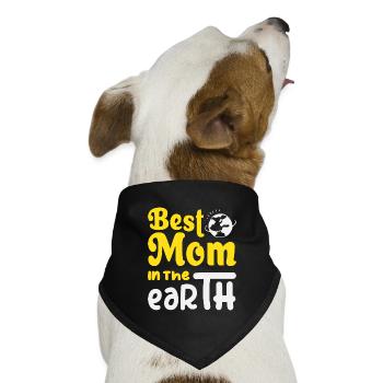 Mutter Geschenkidee für Muttertag Beste Mutter - Hunde-Bandana Dreieckstuch - Schwarz - Vorne