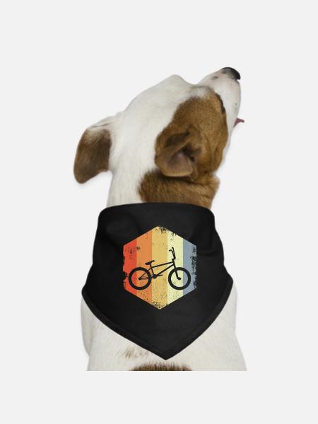 Retro BMX - Hunde-Bandana Dreieckstuch - Schwarz