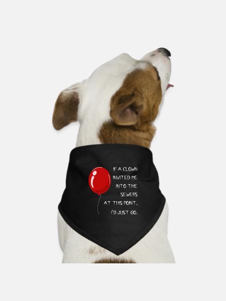 Einladung vom Clown - Hunde-Bandana Dreieckstuch - Schwarz