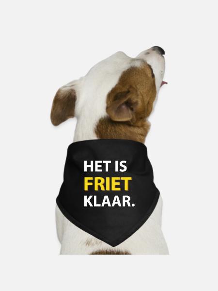 Es sind Pommes frites - Hunde-Bandana Dreieckstuch - Schwarz