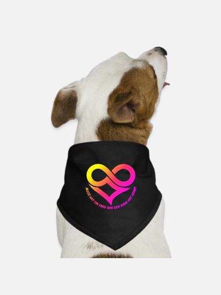 Alles hat ein Ende nur der Rave hat keins! - Hunde-Bandana Dreieckstuch - Schwarz