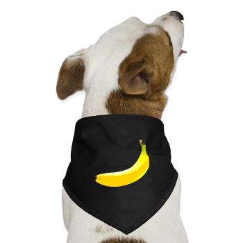 Banane - Hunde-Bandana Dreieckstuch - Schwarz - Vorne