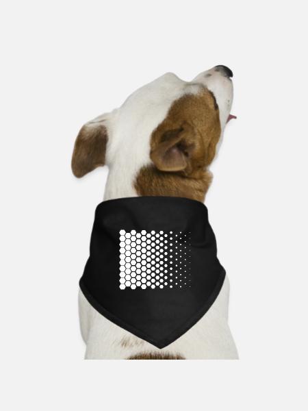 Nano Leave Muster - Hunde-Bandana Dreieckstuch - Schwarz