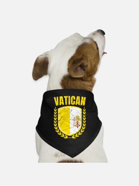 Vatikan - Hunde-Bandana Dreieckstuch - Schwarz