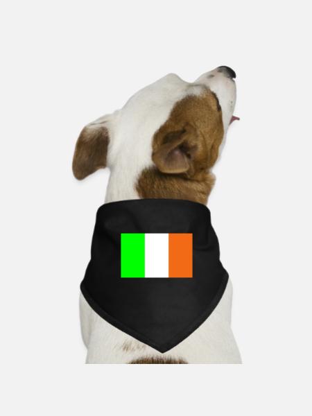 ireland flag - Hunde-Bandana Dreieckstuch - Schwarz