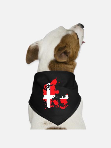 Denmark - Hunde-Bandana Dreieckstuch - Schwarz