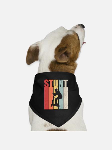 Stunt Scooter Roller Rollerfahrer Geschenk - Hunde-Bandana Dreieckstuch - Schwarz