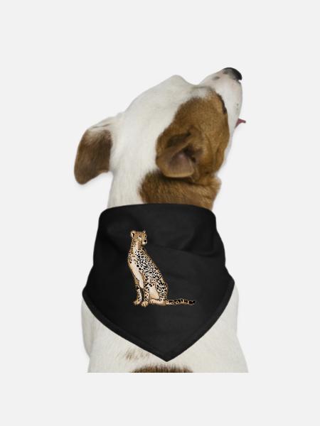 Gepard - Hunde-Bandana Dreieckstuch - Schwarz