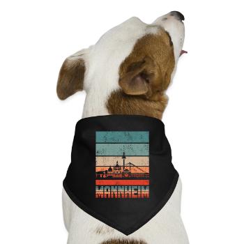 Mannheim - Hunde-Bandana Dreieckstuch - Schwarz - Vorne