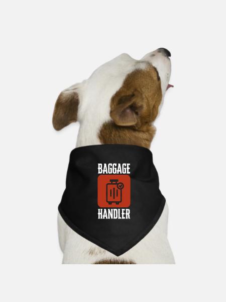 Baggage Handler Airfield Airport Worker - Hunde-Bandana Dreieckstuch - Schwarz