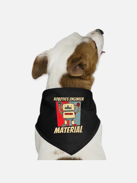 Robotik Ai Roboter - Hunde-Bandana Dreieckstuch - Schwarz