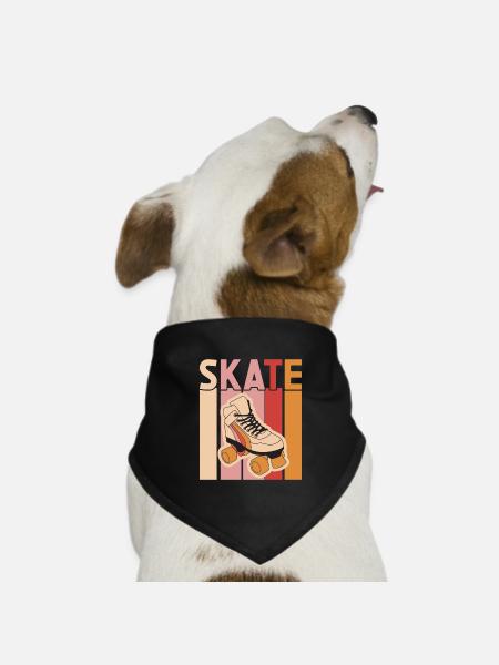 Rollschuhe - Hunde-Bandana Dreieckstuch - Schwarz