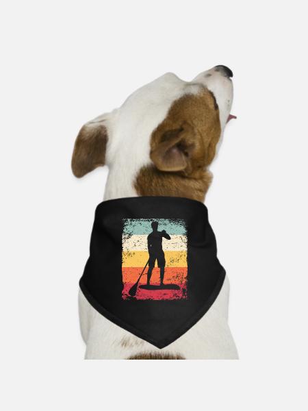 Stand Up Paddling Stand Up Board Sup - Hunde-Bandana Dreieckstuch - Schwarz