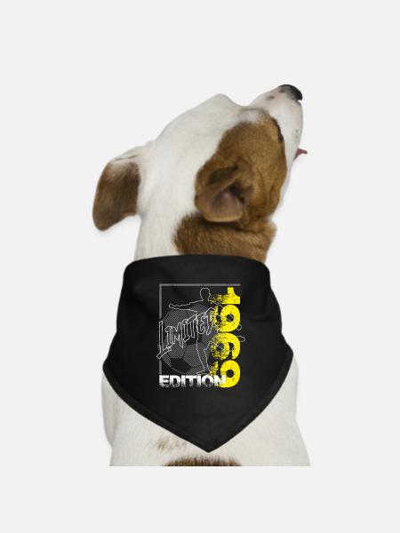 Limited Edition 1969 Limited Edition Fußball - Hunde-Bandana Dreieckstuch - Schwarz